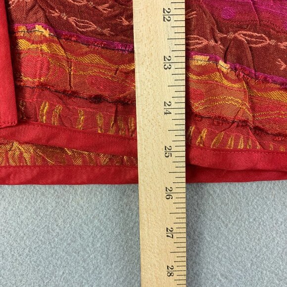 Orvis Womens Blazer Jacket Medium Red Orange Button Textured Polyester Casual - Picture 10 of 13